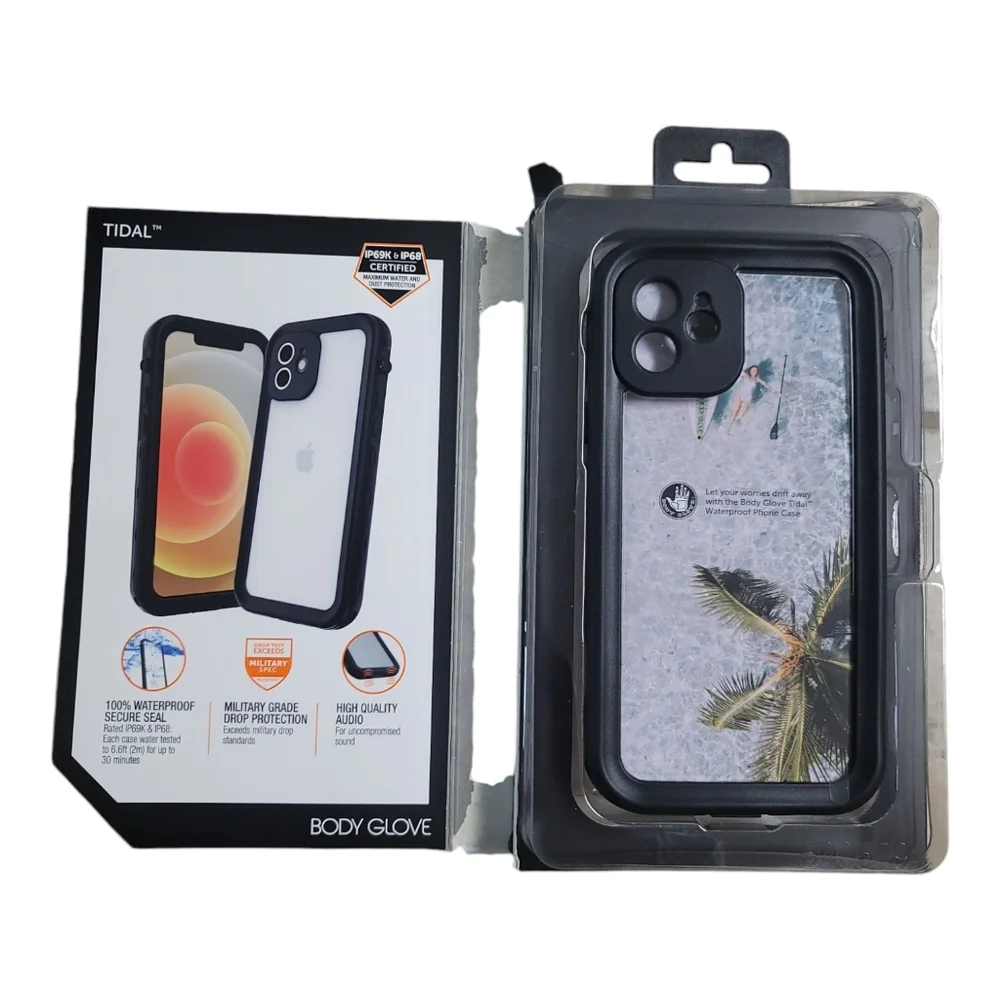 Body Glove Tidal Waterproof Case 6 ft Drop Tested For iPhone 12 - Open Box